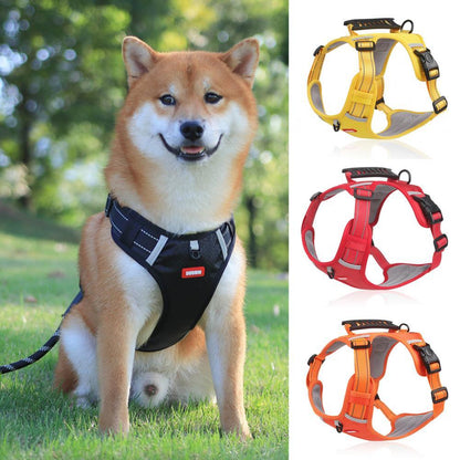 Reflective no-pull dog harness.